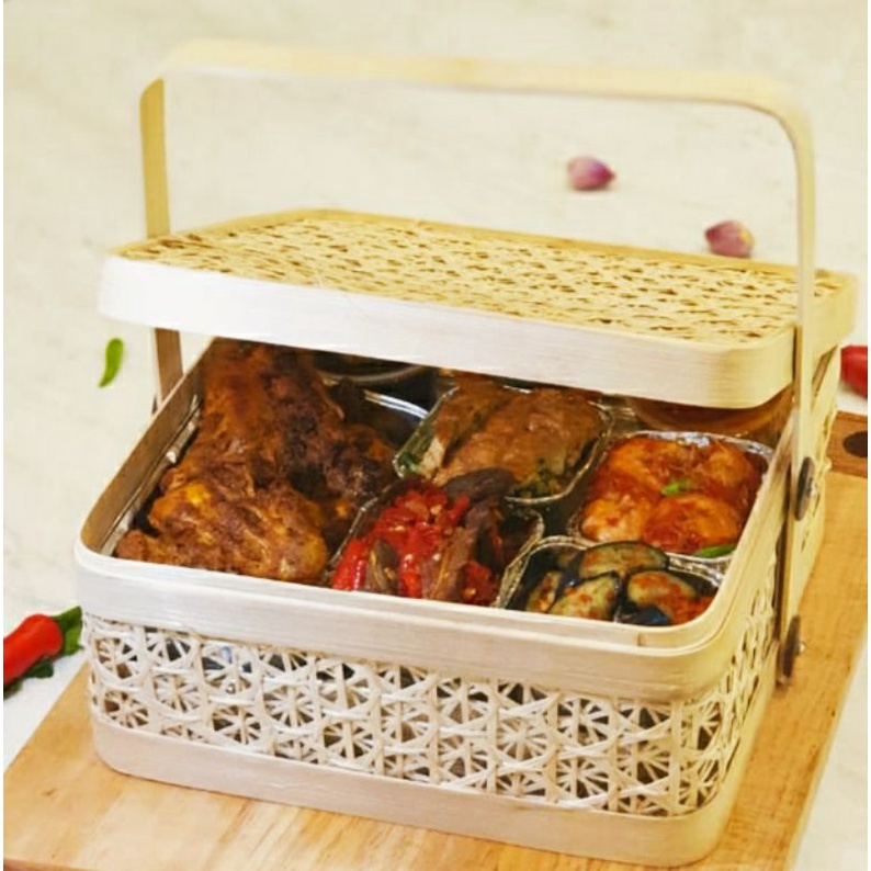 Jual Rantang/hampers kotak (model rosela) | Shopee Indonesia