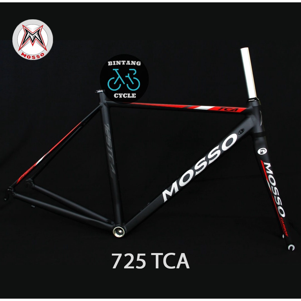 Jual Frame Mosso 725 TCA 700x470 Black Red - Frame Sepeda Roadbike ...