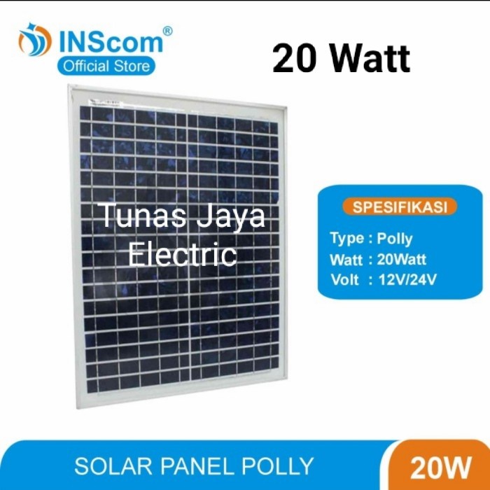 Jual Solar Panel / Panel Surya / Solar Cell 20WP POLY INSCOM | Shopee ...