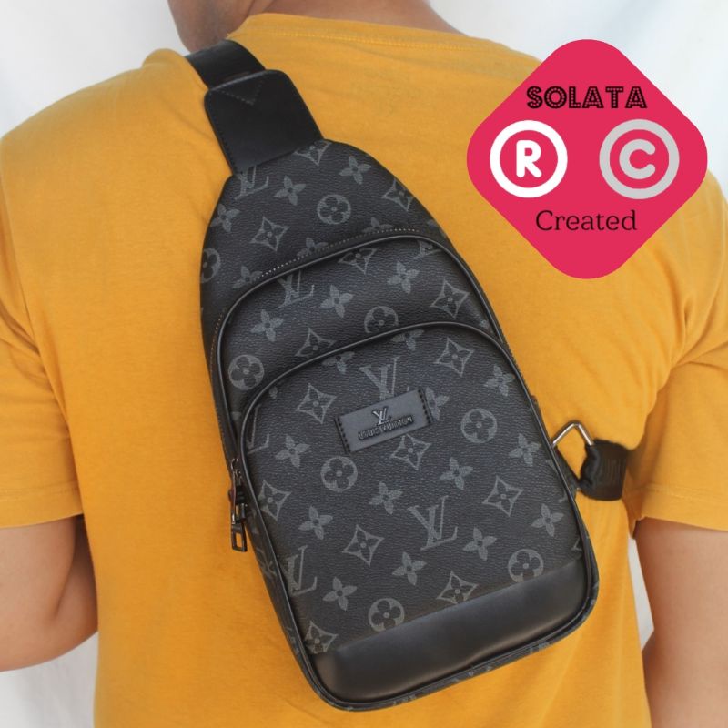 Jual tas selempang dada LV HBG422 super mono(  westbag,bodybag,slingbag,selempang dada,selempang punggung,kanguru,tas LV,fasion  pria,tas santai) di lapak helmy sukma shop