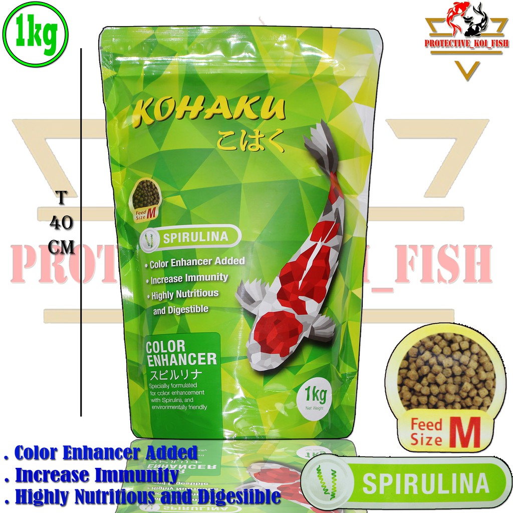 Jual pakan koi pakan ikan koi kohaku spirulina utuk warna koi food fish