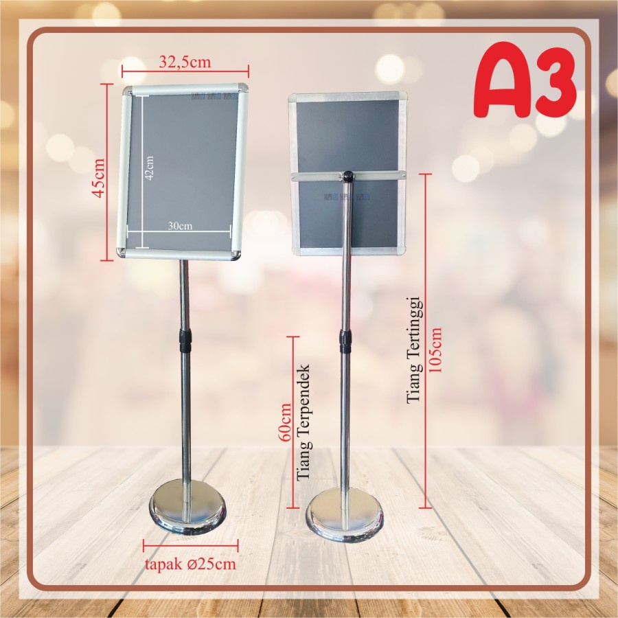Jual Paket Snapframe Floor Standing, Telescopic Frame Poster Display ...