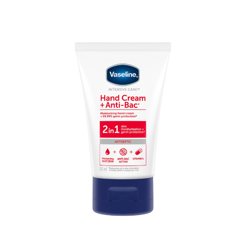 Jual Vaseline Hand Cream Pelembab Tangan +Anti Bac 50 Ml | Shopee Indonesia