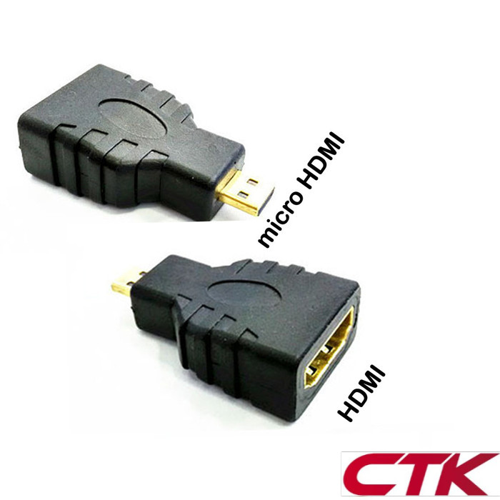 Jual Jack micro HDMI Male to HDMI Female konektor Adapter GECHDAFCM