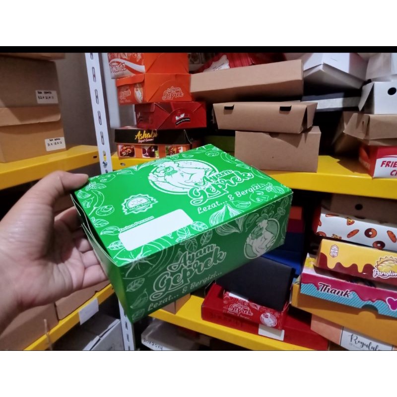 Jual Box Nasi Kotak Nasi Ayam Geprek Kotak Kemasan Box Geprek Dus