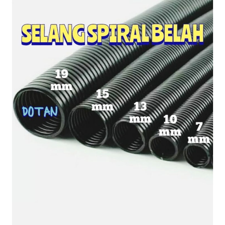 Jual Mm Selang Spiral Flexible Belah Bungkus Kabel Universal Mobil Motor Shopee Indonesia