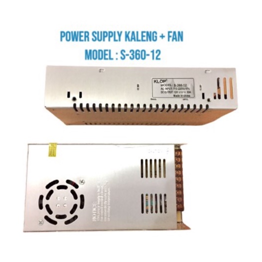 Jual POWER SUPPLY SWITCHING 12V30A PLUS FAN POWER SUPPLY PLUS FAN