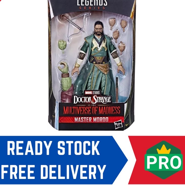 Marvel- Figura Does Not Apply Legends Series Doctor Strange in The Multiverse of Madness, Figurine Master Mordo MCU de 15 cm, 6 Accessoires, pièce Build-A-Figure, F0372, Multicolore, Taille Unique