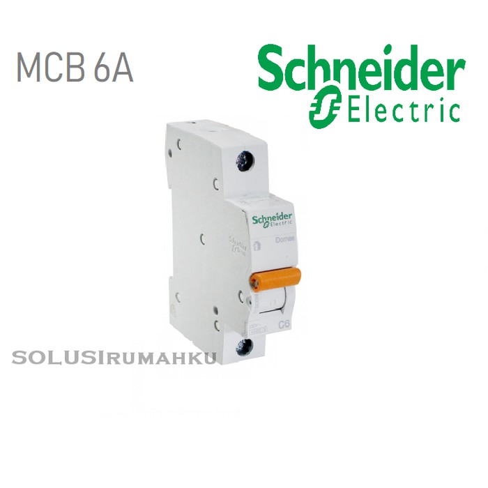 Jual MCB SCHNEIDER 6A SNI SIKRING 6 AMPERE 1300 WATT MERLIN GERIN
