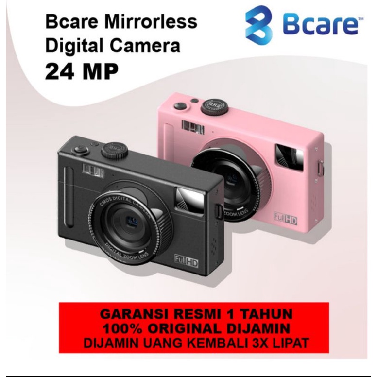 Jual Mirrorless Bcare Kamera 24Mp Full FHD Video 1080p Layar 3inch LCD