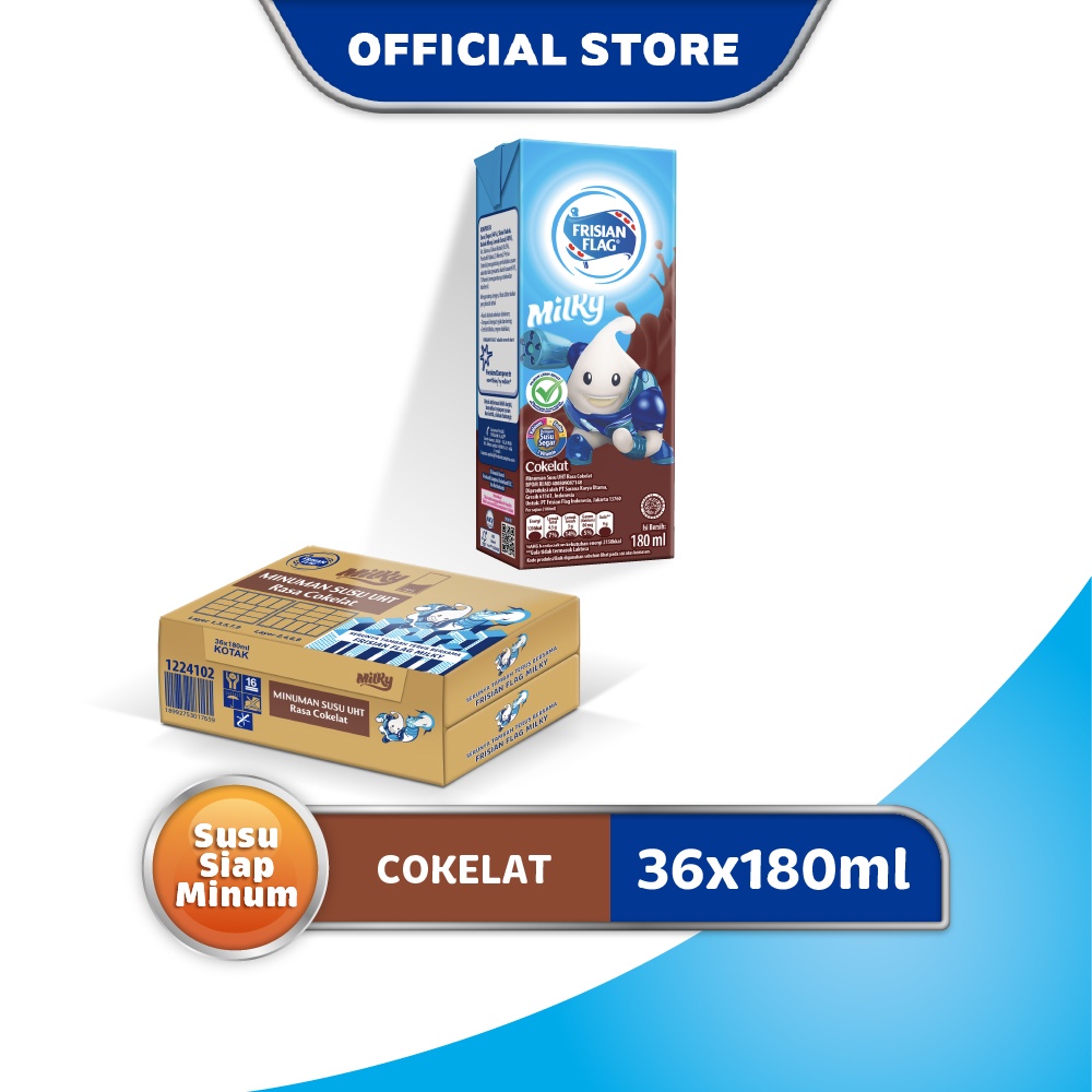 Jual Frisian Flag Milky Cokelat Carton Pack 36 x 180 mL | Shopee Indonesia