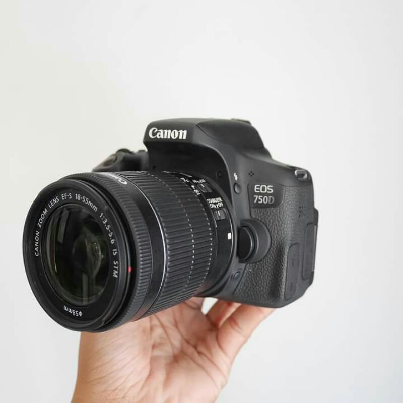 Kamera Canon 750D Kiss x8i Lensa Kit STM 18-55mm
