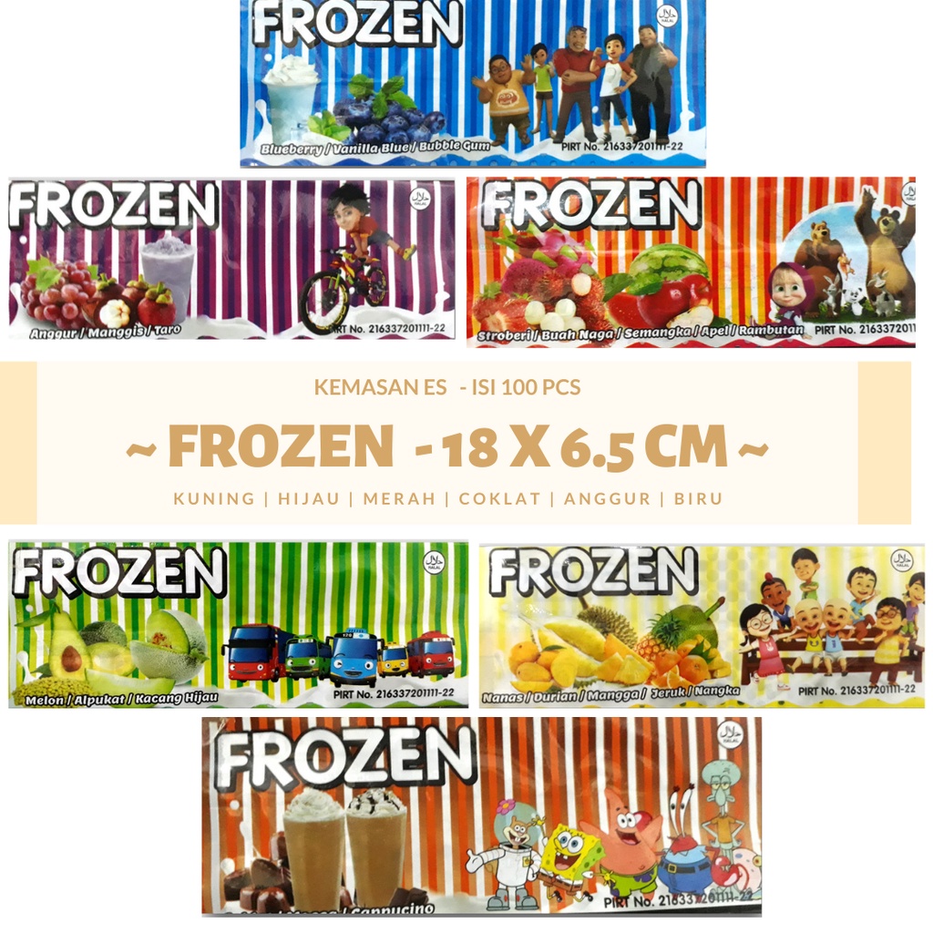 Jual Plastik Es Cream Stik Kemasan Es Krim Stick Bungkus Plastik Es Mambo Loly Eskrim Karakter 0242