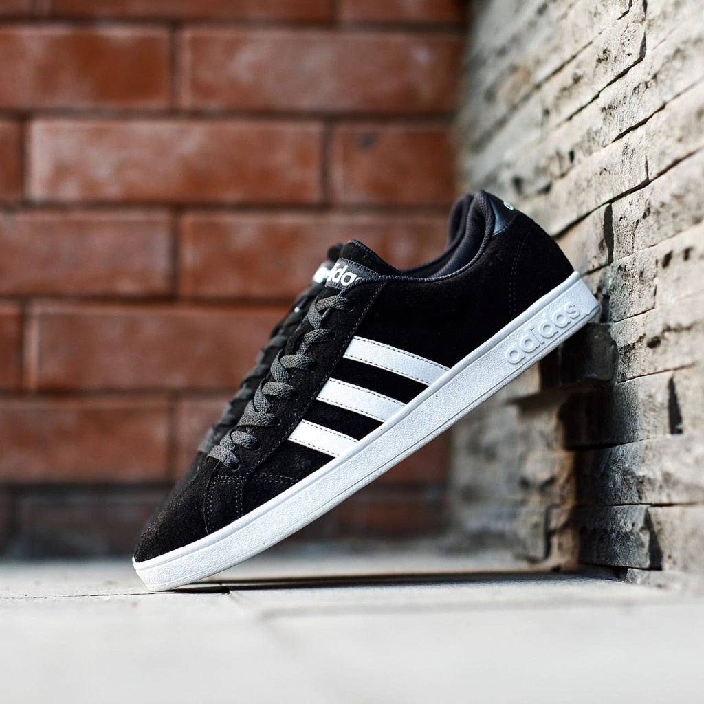 Jual Sepatu Adidas ORIGINAL Neo Baseline Suede Black White