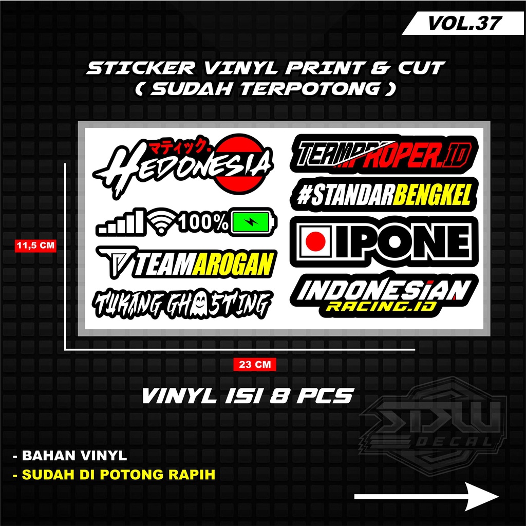 Jual Sticker Print Cutt Stiker Racing Pack Stiker Motor Stiker Variasi ...