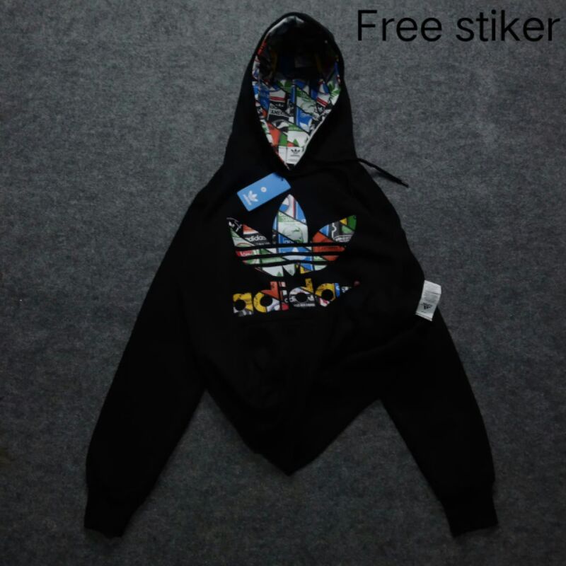 Adidas label sweat hoodie sales