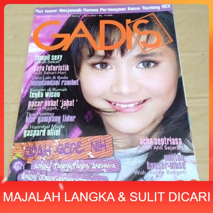 Jual Majalah Gadis No 8 Mar 2007 Gita Gutawa Langka Shopee Indonesia