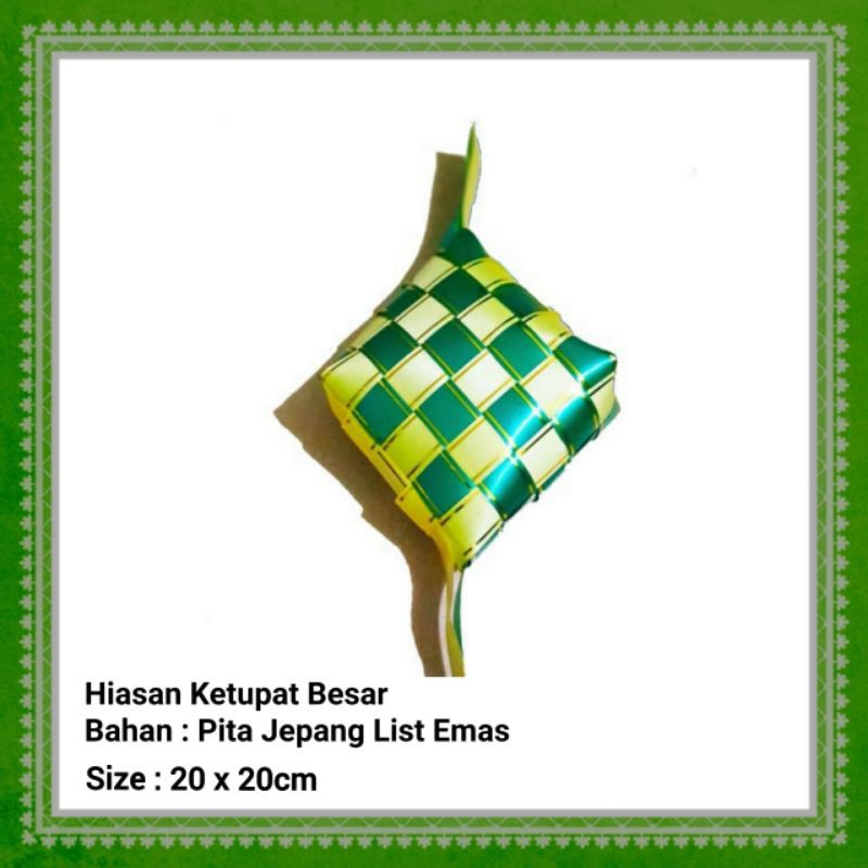 Jual Hiasan Ketupat Pita Jepang List Emas Jumbo Extra Besar Xxxxl 20 X 20 Cm Shopee Indonesia