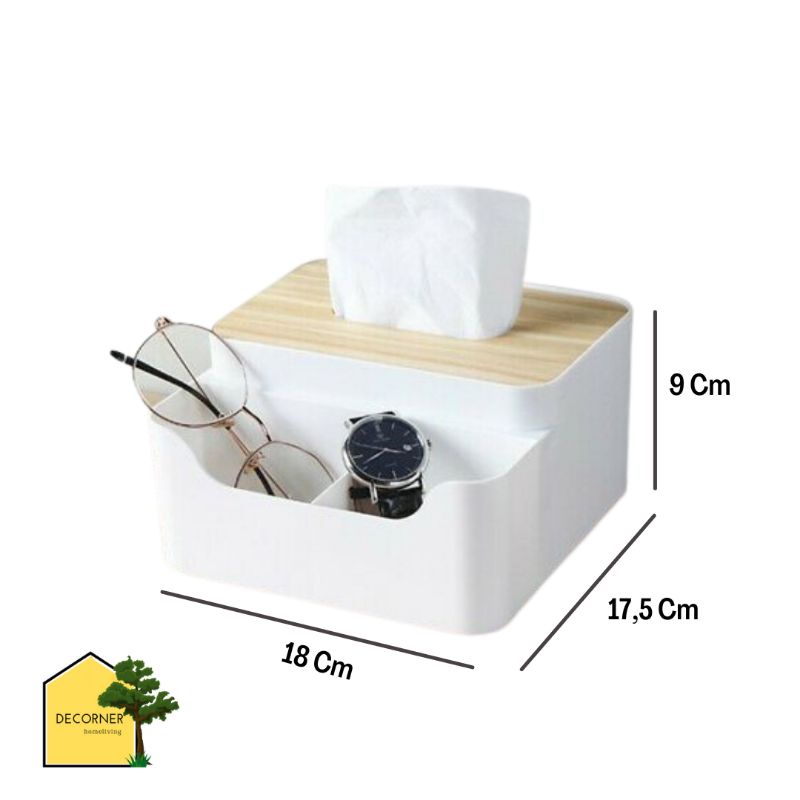 Jual Kotak Tisu Meja Cafe Putih Aesthetic Tissue Box Cover Kayu Premium ...