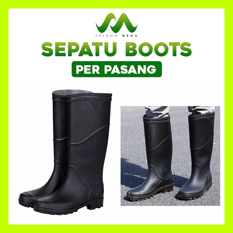 Jual SEPATU BOOTS KERJA / SEPATU BOOTS BERKEBUN ANTI AIR / SEPATU BOOT ...