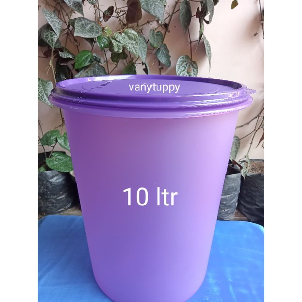 Jual Tupperware toples jumbo tall canister/ Maxi canister ungu 10 liter