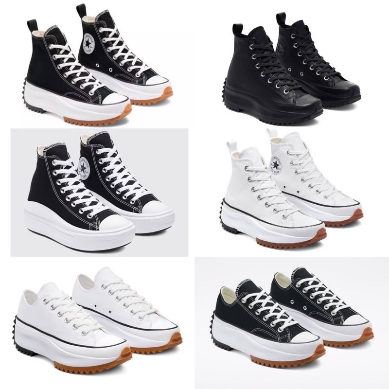 Converse run star hike sepatu sneakers wedges cod