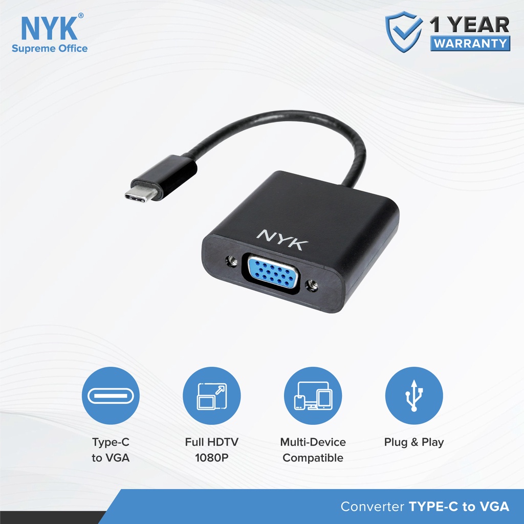 NYK Converter USB Type C To VGA COD (4)