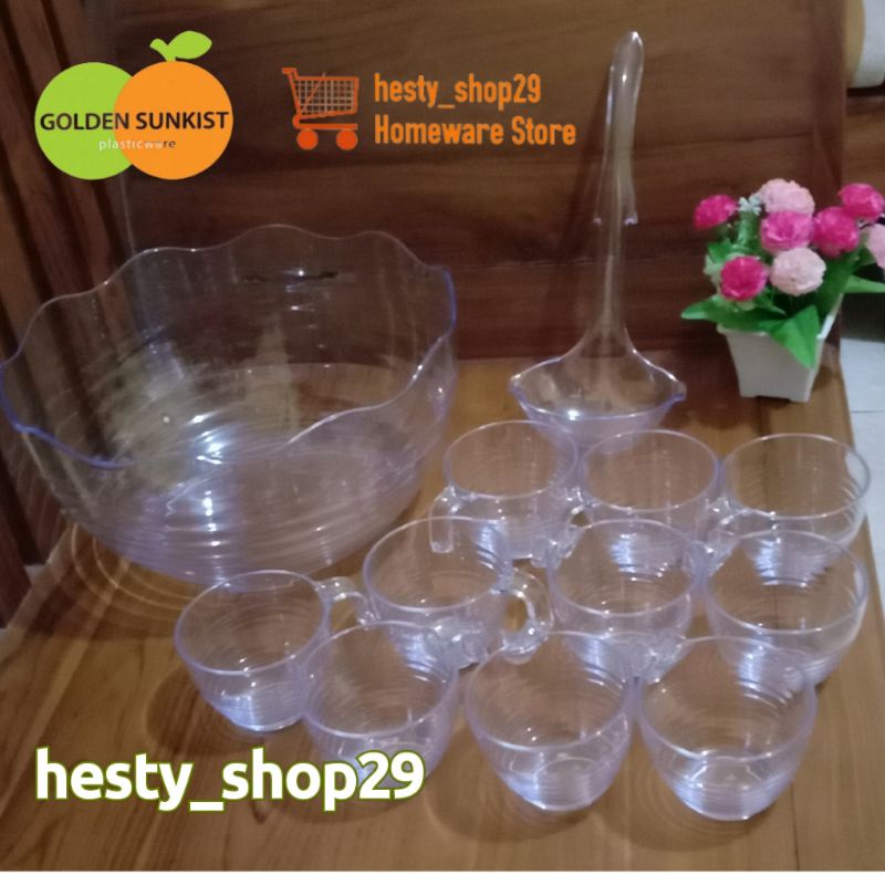 Jual Mangkok Sop Buah Cocktail Buah Set Tempat Es Buah Set Gelas Golden Sunkist Mbb7066 Shopee 1650