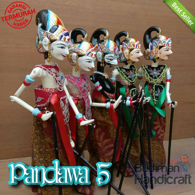 Jual Wayang Golek Pandawa 5 Medium Quality 1set 5pcs Uk 50cm Shopee