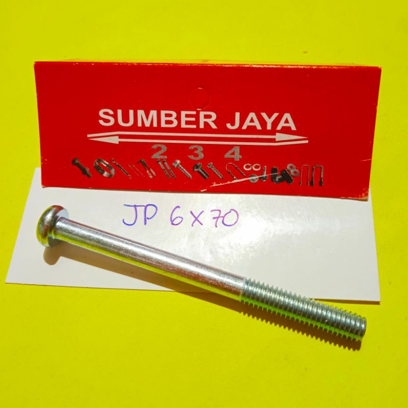 Jual Baut Sekrup JP M6 X 70 Putih/ Sekrup JP M6 Putih TERMURAH | Shopee ...