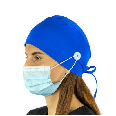 Jual Surgery hat plus buttons scrub surgery chef nurse doctor TOPI ...