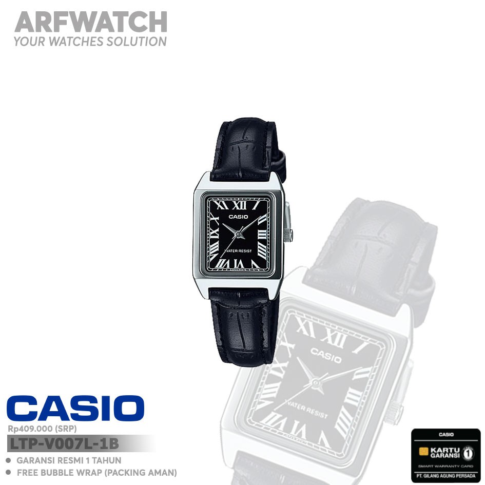 Reloj Análogo Casio Mujer LTP-V007L-1B - La Relojería.cl