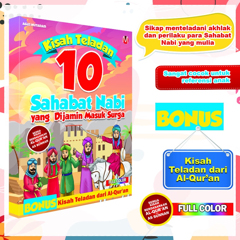 Jual Kisah Teladan 10 Sahabat Nabi Yang Dijamin Masuk Surga | Shopee ...