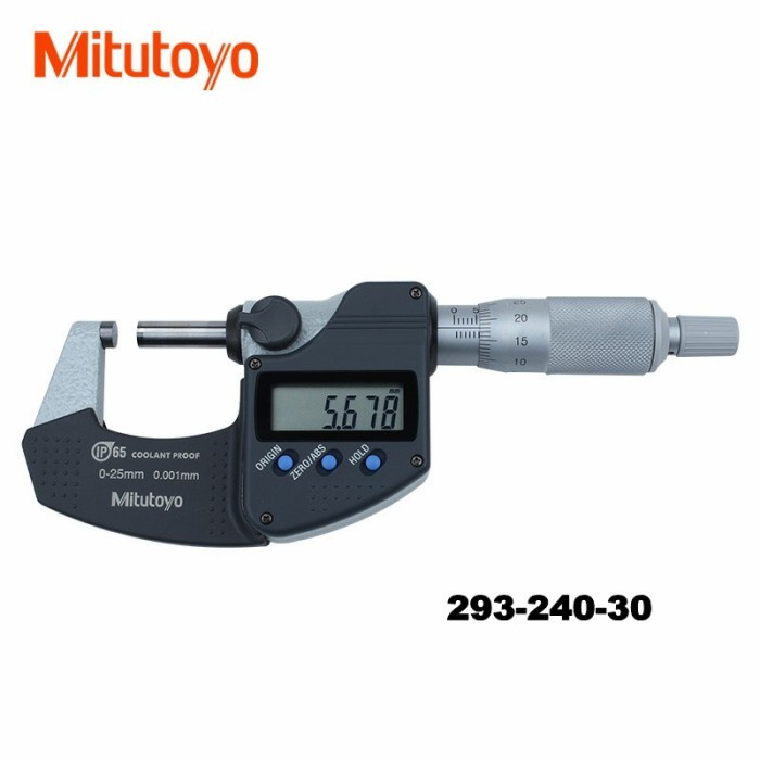 Jual MITUTOYO 293-240-30 DIGIMATIC DIGITAL MICROMETER 0-25MM | Shopee ...