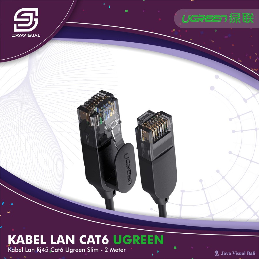 Jual UGREEN High Speed Ethernet Cable CAT6A Cable Ultra Slim - 2 Meter