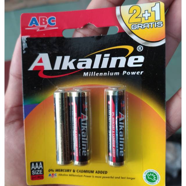 Jual Baterai ABC alkaline AAA isi 3pcs Battery alkaline A3 (beli 2+1