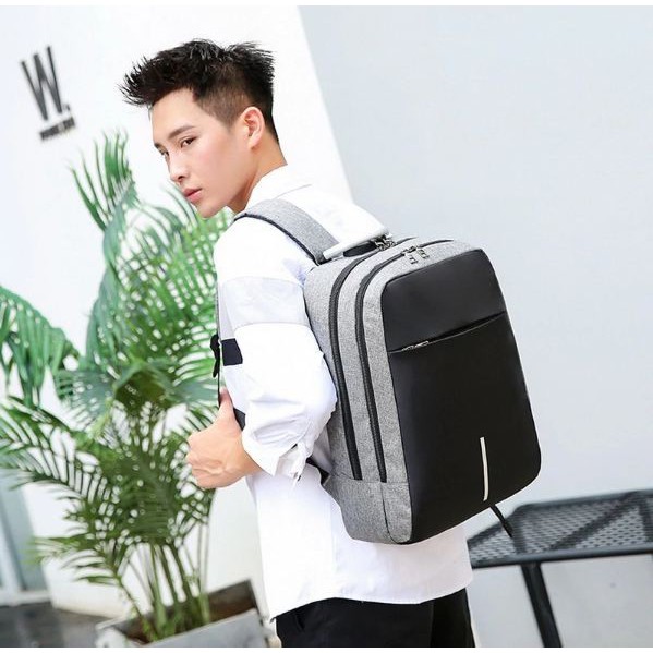 Jual 11 tas Ransel Laptop Anti Maling Theft Smart Backpack USB Charger ...
