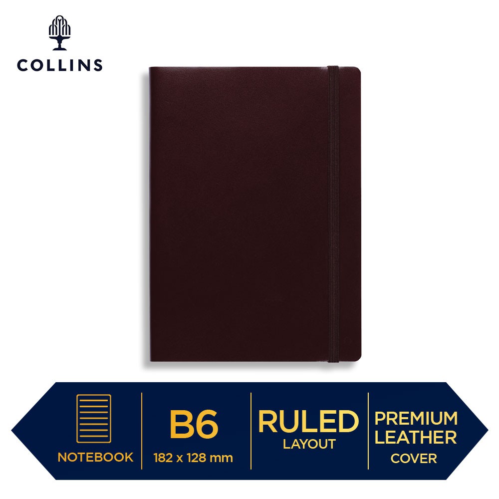 Jual Collins Notebook London B6 Ruled Maroon | Shopee Indonesia