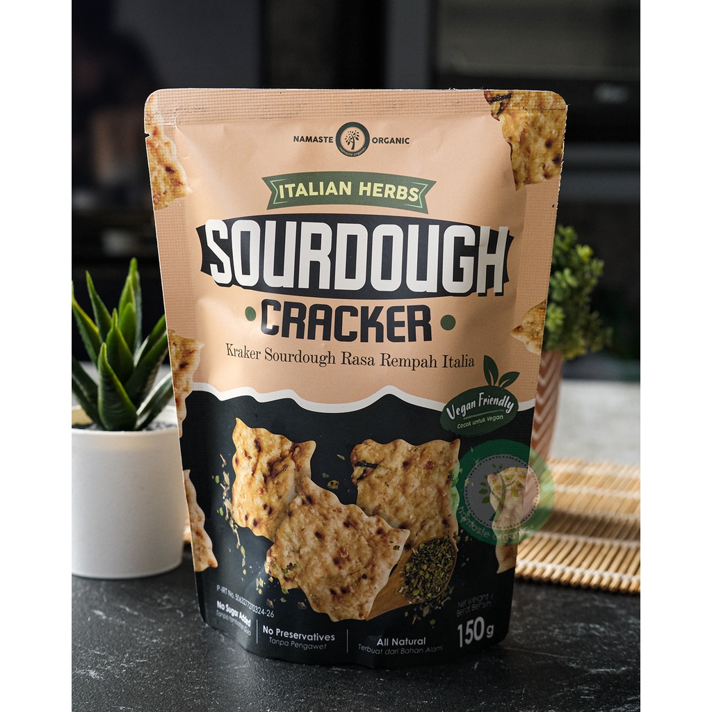 Jual SOURDOUGH CRACKER VEGAN FRIENDLY ITALIAN HERBS 150GR Shopee