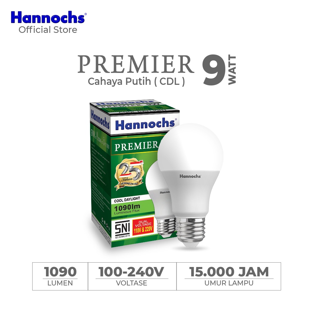 Jual Hannochs Lampu Bohlam LED Premier 9 Watt Cahaya Putih | Shopee ...