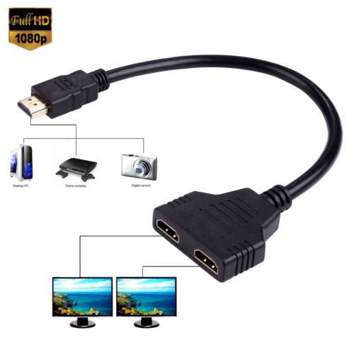 Jual HDMI Port Male to Female In Out Splitter Cable Adapter
