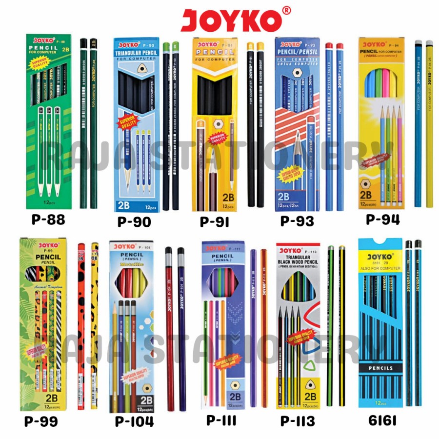 Jual RAJA BISA COD!! PENSIL KAYU JOYKO HB 2B PENSIL JOYKO 2B KOMPUTER ...