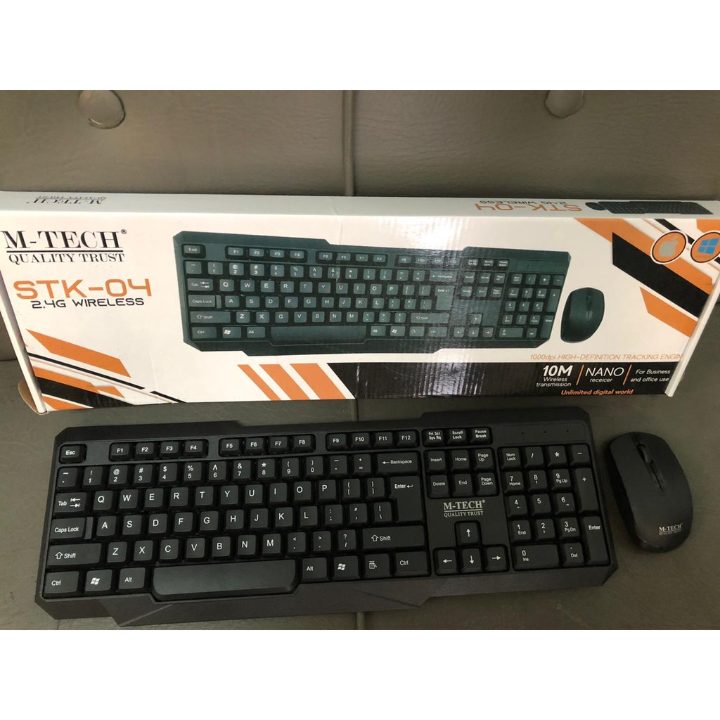 Jual Paket Keyboard Wireless Mouse MTech STK-04 M-Tech STK04 Combo ...
