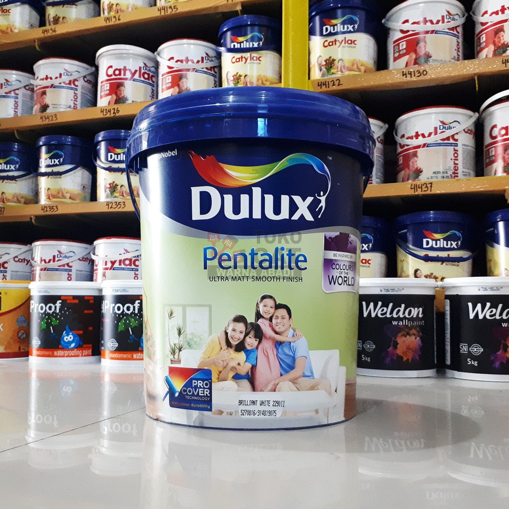 Jual Dulux Pentalite Brilliant White 1 Pail 20 Liter Shopee Indonesia 7990