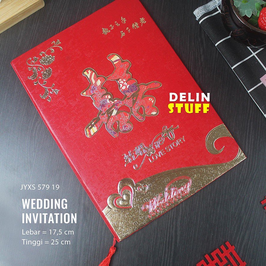 Jual Undangan Pernikahan Perkawinan Sangjit Shuang Xi / Wedding