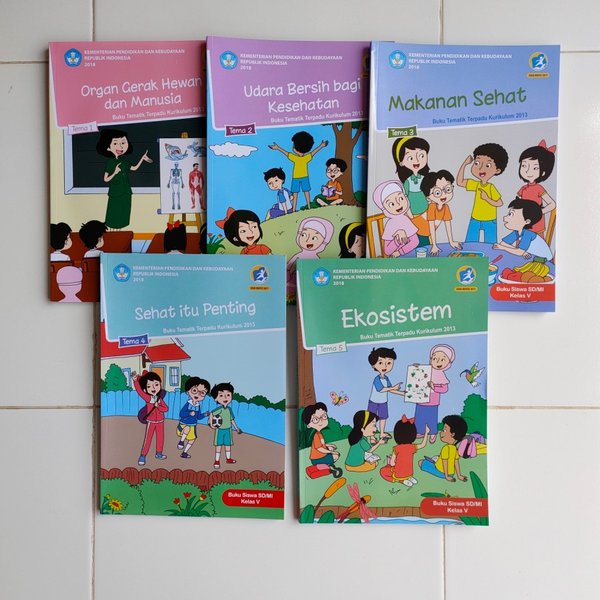 Jual Paket Buku Tematik SD MI Kelas 5 Tema 1 2 3 4 5 - 5 Buku Semester ...