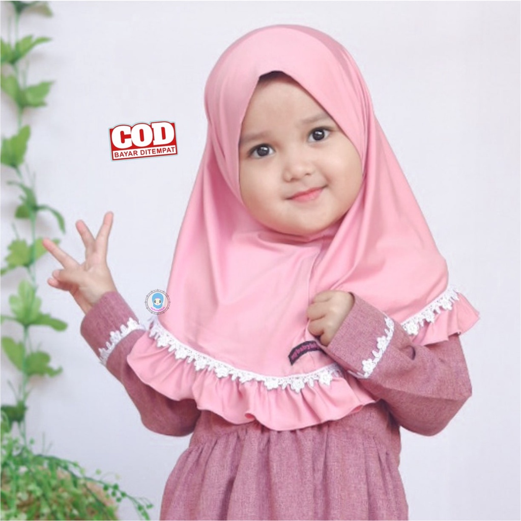 Jual (PART 1) COD Kerudung Hijab Jilbab Bayi Perempuan Anak Baru Lahir