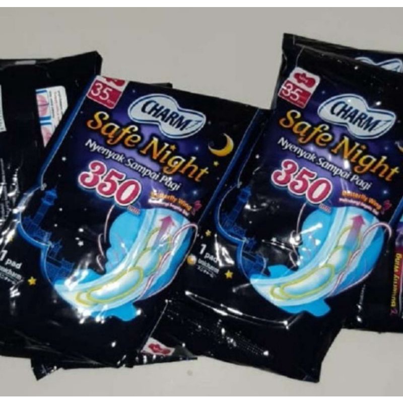 Jual CHARM SAFE NIGHT 35CM 2 PAD 1 RENCENG ISI 10 SACHET | Shopee Indonesia