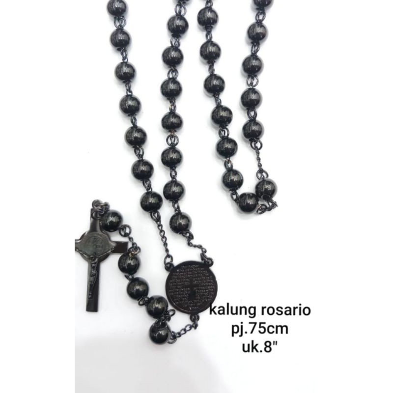 Jual Kalung Rosario Hitam Titanium77 | Shopee Indonesia