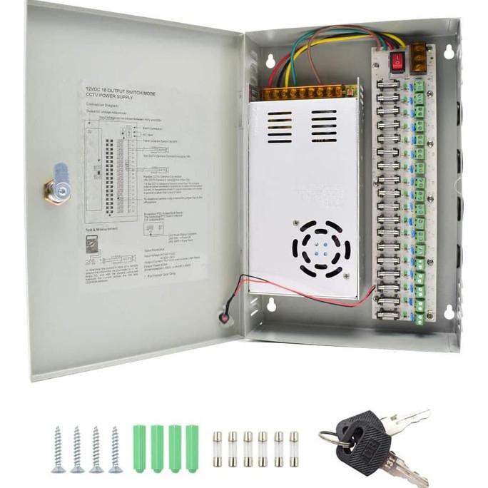 Jual Power Supply Cctv Central Box 30A 12V / Panel Box 12V/30A Ac To Dc ...
